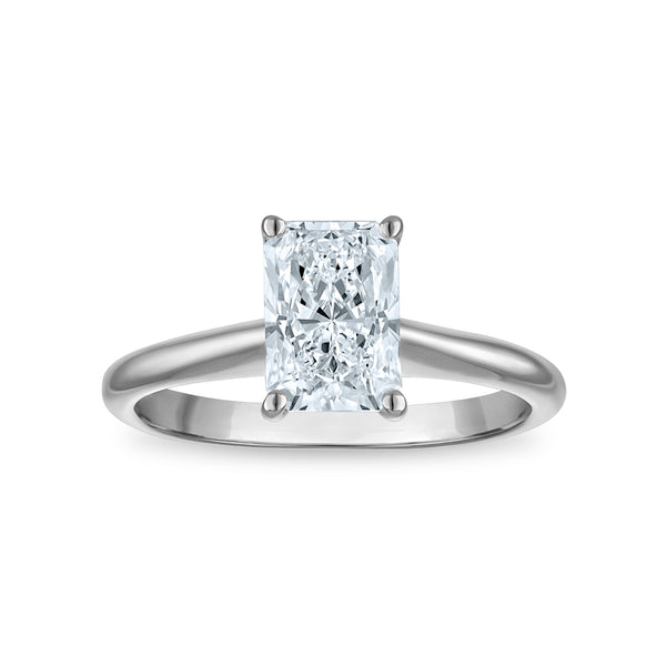 Signature Certificate 8X EcoLove 1-1/2 CTW Lab Grown Diamond Solitaire Engagement Ring in 14KT White Gold