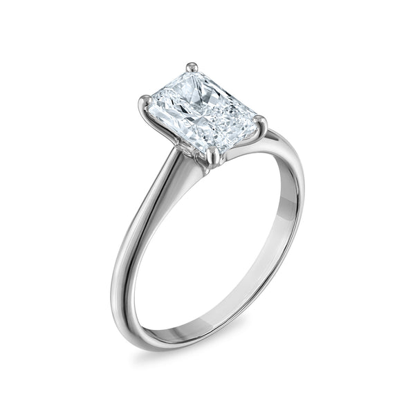 Signature Certificate 8X EcoLove 1-1/2 CTW Lab Grown Diamond Solitaire Engagement Ring in 14KT White Gold