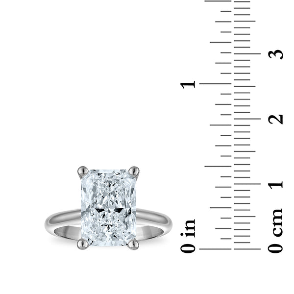 Signature Certificate 8X EcoLove 5 CTW Lab Grown Diamond Solitaire Engagement Ring in 14KT White Gold