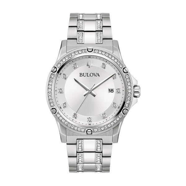 Bulova Crystal Collection 42MM Watch and Bracelet Set. 96K114