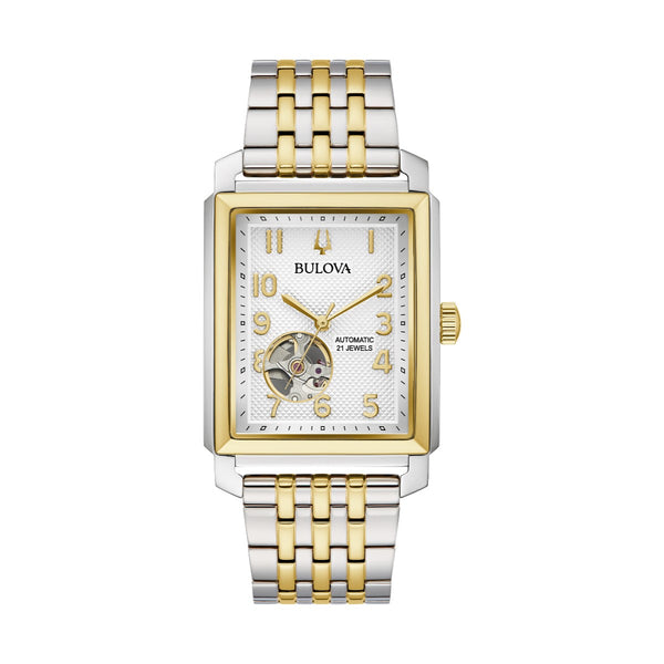 Bulova Silvertone Dial  Stainless Steel Bracelet Sutton.  98A308