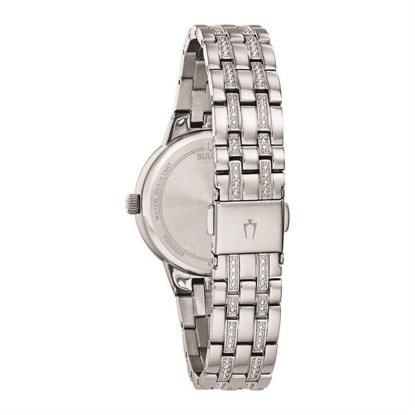 Bulova Watch with 32MM Blue Round Dial and Stainless Steel Bracelet. 96L276