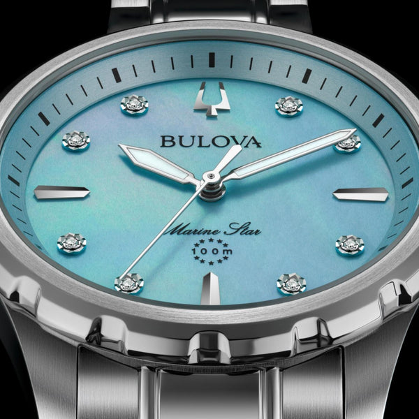 Bulova Marine Star 36MM Natural Diamond Dial Watch. 96P248
