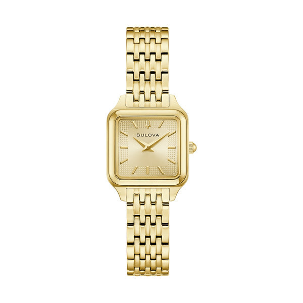 Bulova Sutton Square Dial Goldtone Stainless Steel Watch. 97L191
