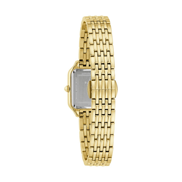 Bulova Sutton Square Dial Goldtone Stainless Steel Watch. 97L191