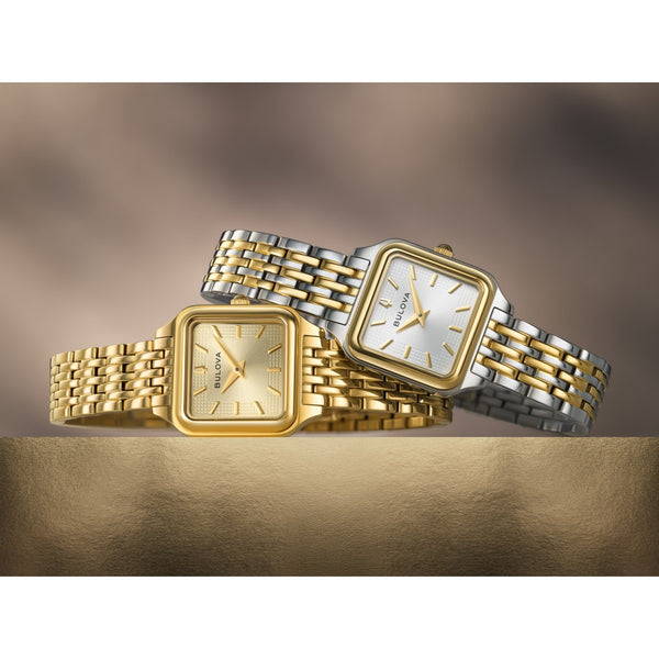 Bulova Sutton Square Dial Goldtone Stainless Steel Watch. 97L191