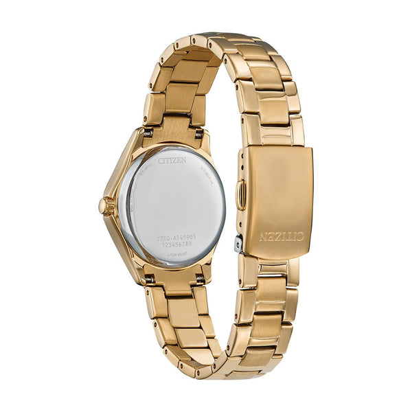 Citizen Crystal Accent 30MM Dial and Goldtone Stainless Steel Bracelet Watch. FE1147-79P