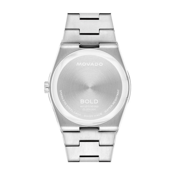 Movado BOLD Quest 35MM Seafoam Blue Dial Silvertone Stainless Steel Watch. 3601186