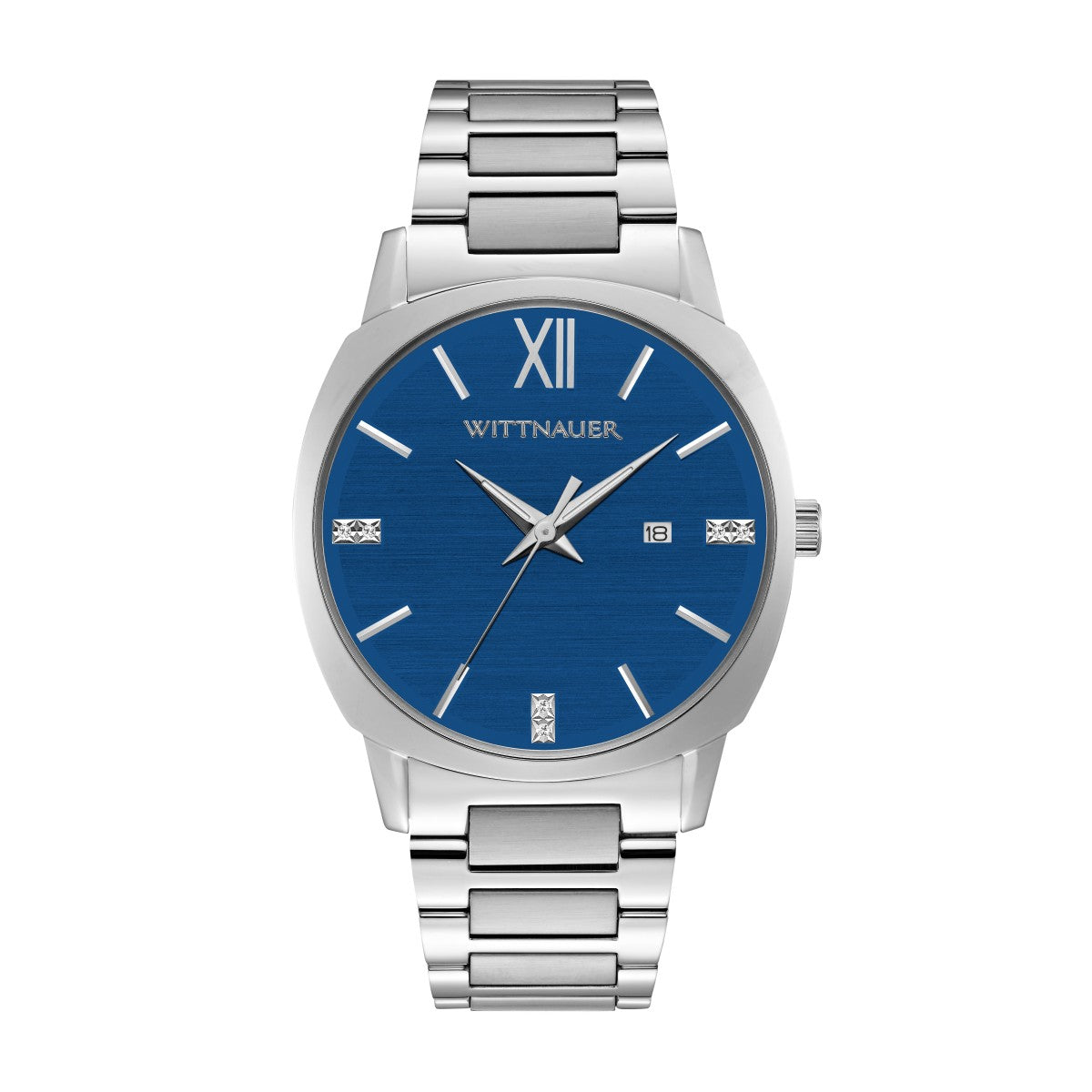 Wittnauer Black Tie 41MM Blue Dial Stainless Steel Watch. WN3097