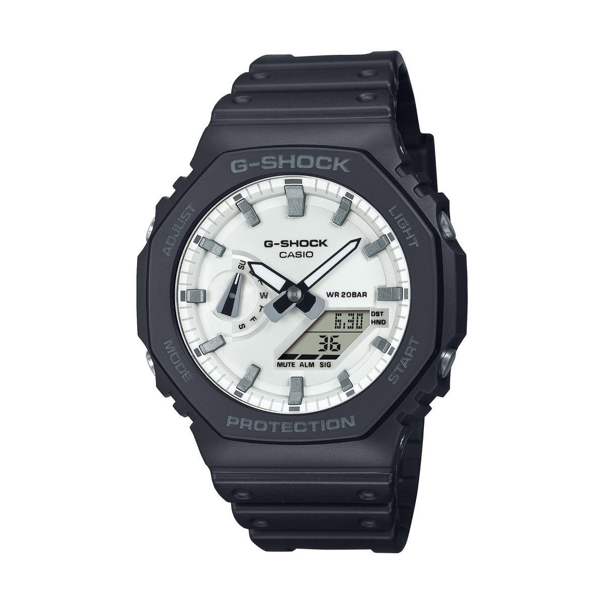 G-Shock 48X45MM White Dial Analog-Digital Watch. GA2100WD-1A