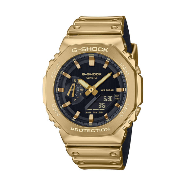 G-Shock G-Steel 49X44MM Analog-Digital Watch with Metallic Silicone Band. GM2100YMG-9A