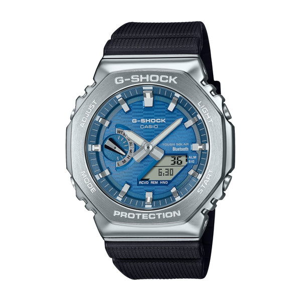 G-Shock Bluetooth Connected with 49X44MM Blue Octagon Dial Resin Band Strap; GBM2100A-2B Solar
