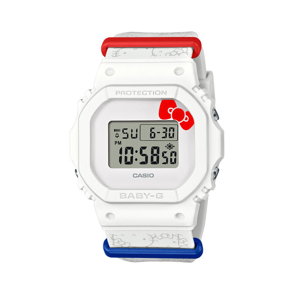 G-Shock Hello Kitty 42X37MM Digital White Resin Watch. BGD565KT-7