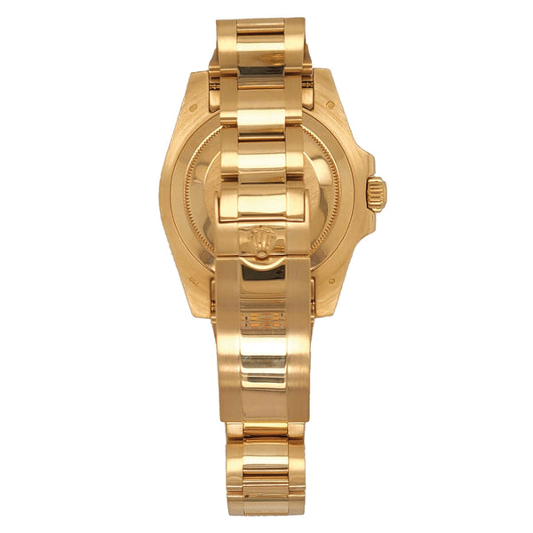 Pre-Owned Rolex Gold 18KT Gold Submariner Cerachrom Bezel with 40X40 MM Black Round Dial. 116618
