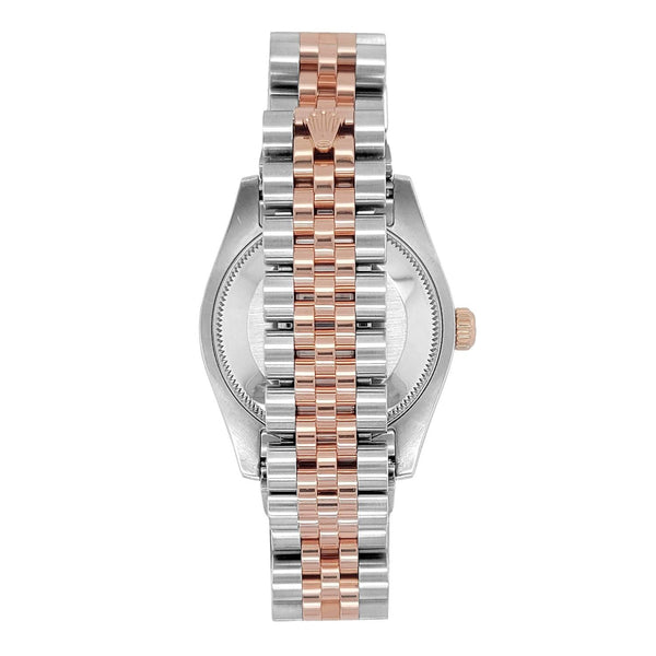 Pre-Owned Rolex Datejust Diamond Accent with 31X31 MM Purple Round Dial Steel & 18K Everose Gold Jubilee. 278341