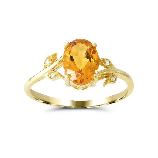 Yellow Citrine Fashion Ring in 925 Silver