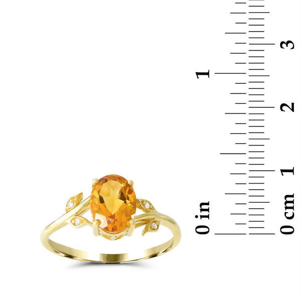 Yellow Citrine Fashion Ring in 925 Silver