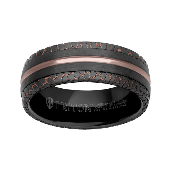 Triton 8MM Black Tungsten Wedding Band. Size 10