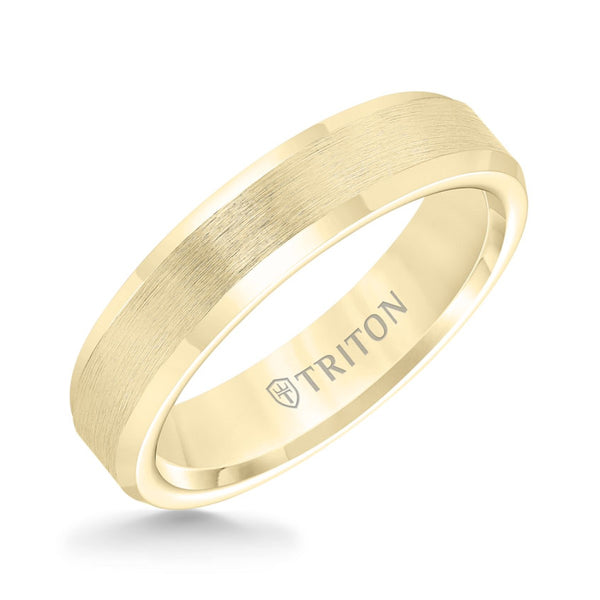 Triton 5MM Yellow Tungsten Wedding Band. Size 10