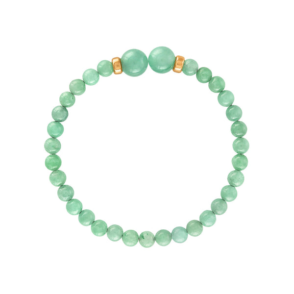 Green Jade Bangle Bracelet in 925 Silver