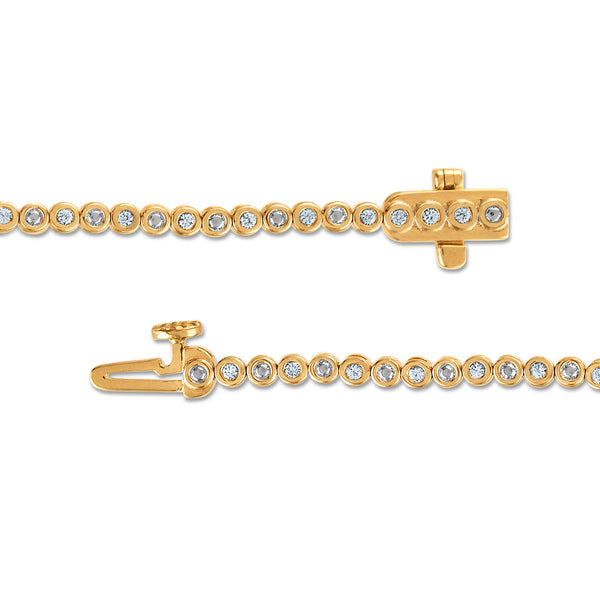 Blue Blue Sapphire Tennis Bracelet in 925 Silver