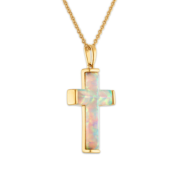 White Opal Fashion Pendant in 925 Silver