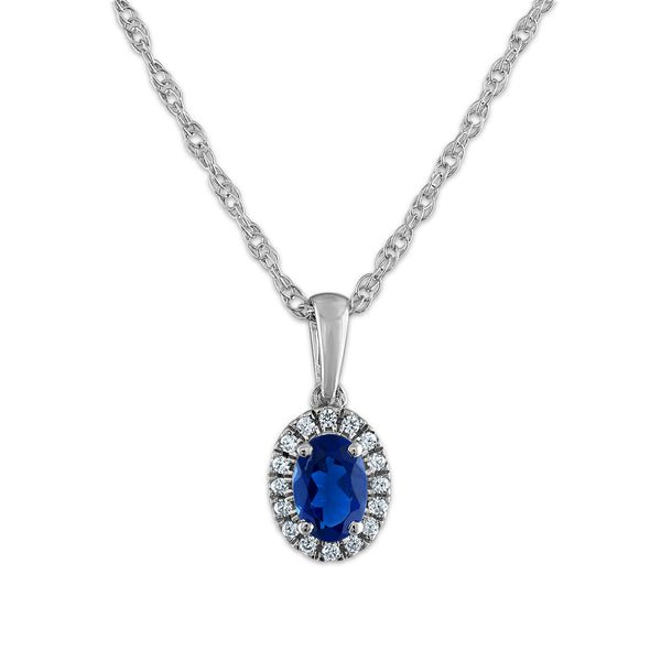 Blue Blue Sapphire Pendant in 10KT Gold