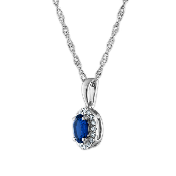 Blue Blue Sapphire Pendant in 10KT Gold