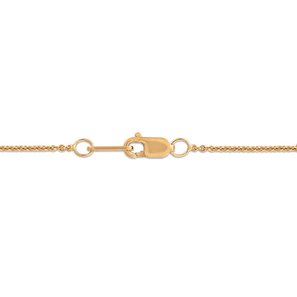 Created Ruby and Diamond 18-inch Cross Pendant in Yellow Gold Plated Sterling Silver