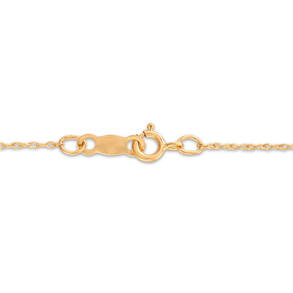 Jade Buddha 18-inch Pendant in 14KT Yellow Gold