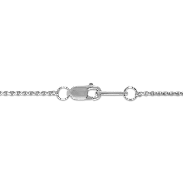 Created Pink and White Sapphire 18-inch Heart XO Pendant in Sterling Silver