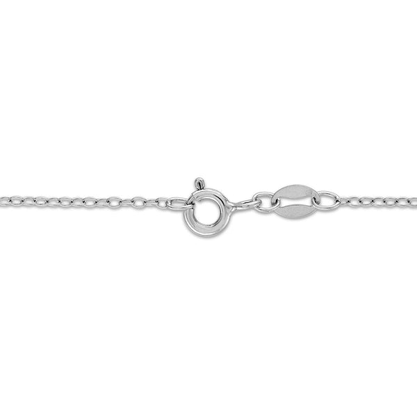 Crushed Blue Sapphire 18-inch Cross Pendant in Sterling Silver