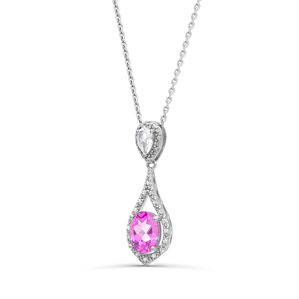 Pink Pink Sapphire Fashion Pendant in 925 Silver
