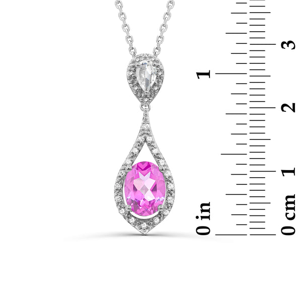Pink Pink Sapphire Fashion Pendant in 925 Silver