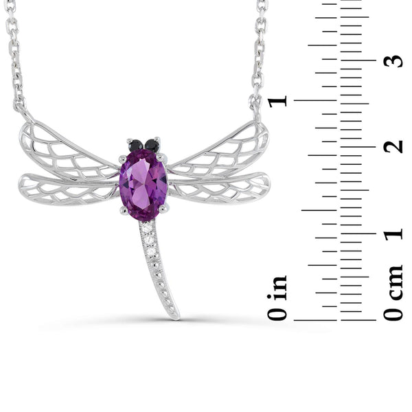 Purple Amethyst Fashion Necklace in 925 Silver