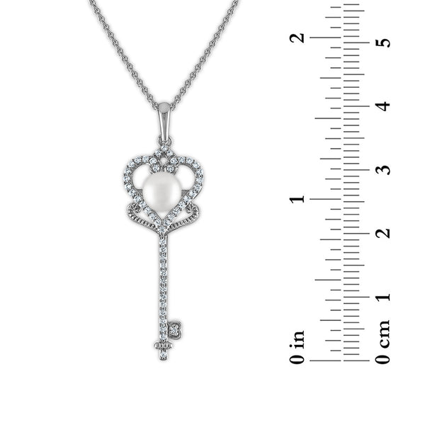 White Pearl Pendant in 925 Silver