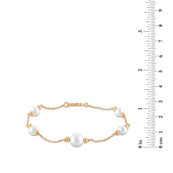 Fresh Water Pearl 7.5-inch Bracelet in 10KT Yellow Gold