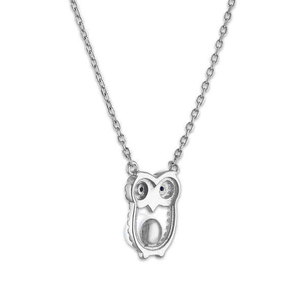 White Pearl Necklace in 925 Silver