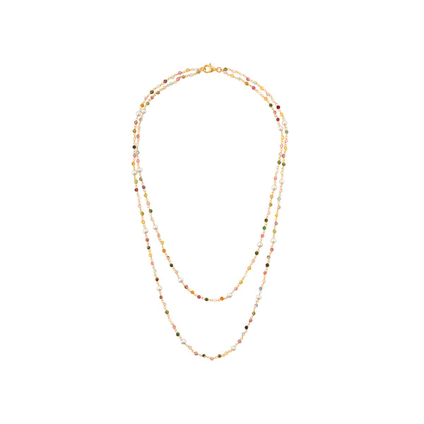 White Pearl Fashion Necklace in 925 Silver