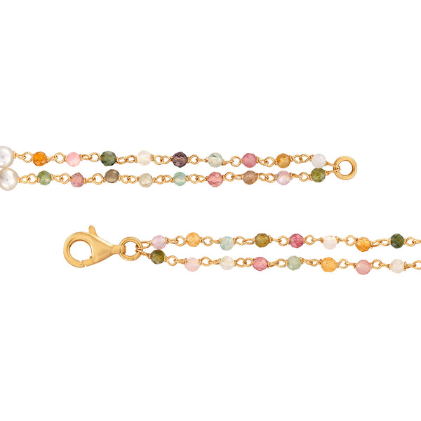 White Pearl Fashion Necklace in 925 Silver