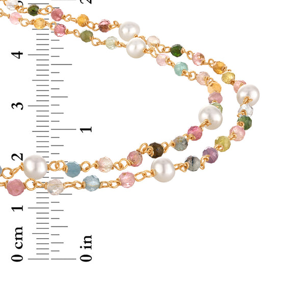 White Pearl Fashion Necklace in 925 Silver