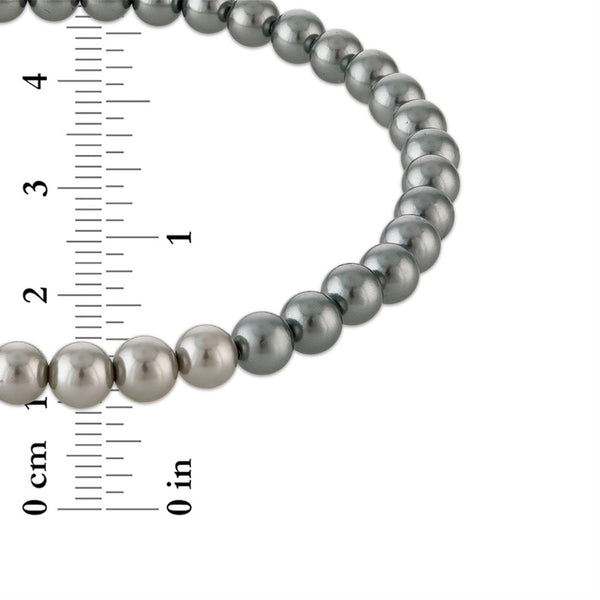 Grey Shell Pearl Fashion Necklace in 925 Silver