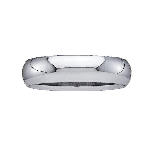 4MM Wedding Ring in 14KT White Gold. Size 8