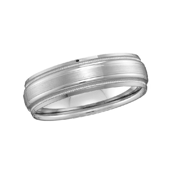6MM Wedding Ring in 10KT White Gold