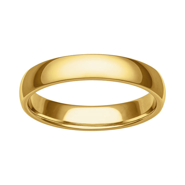 4MM Wedding Ring in 14KT Yellow Gold. Size 10