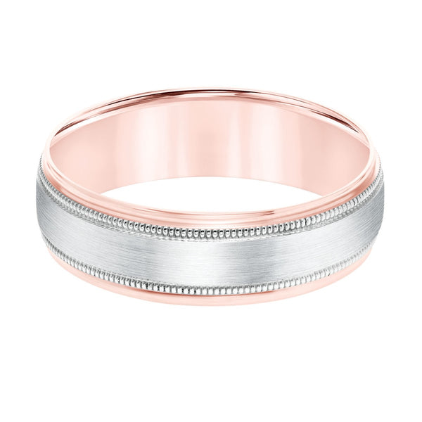 6MM Wedding Ring in 10KT Two-Tone Gold. Size 10