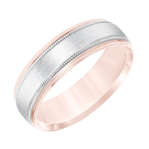 6MM Wedding Ring in 10KT Two-Tone Gold. Size 10