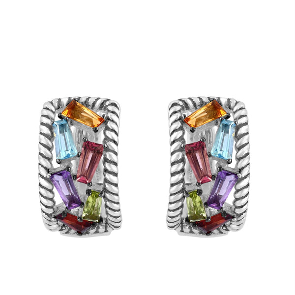 Multi Color Nvsty Fashion Earrings in 925 Silver