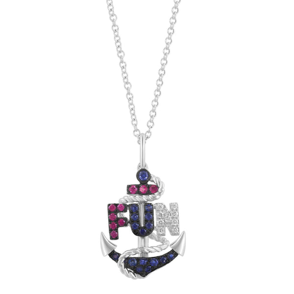Blue Blue Sapphire Pendant in 925 Silver