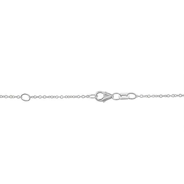 White Diamond Pendant in 925 Silver